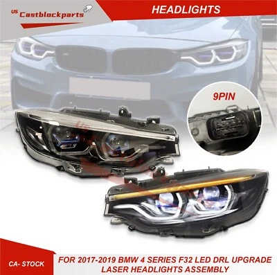 Conjunto de faros láser de actualización LED Euro para BMW Serie 4 F32 F36 2013-2019 Foto 1 de 4