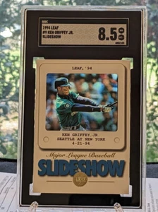 1994 Leaf Slideshow ERROR Reverse Negative Ken Griffey Jr SGC 8.5 NM MINT+ - Picture 1 of 2