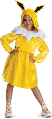 Jolteon Voltali девочка с капюшоном платье покемон карнавальный костюм вверх Хэллоуин детский костюм - Изображение 1 из 3
