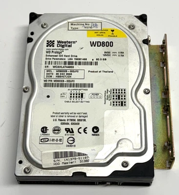 Western DIgital WD800EB-00DJF0 80GB   Hard Disk Drive - Image 1 of 4