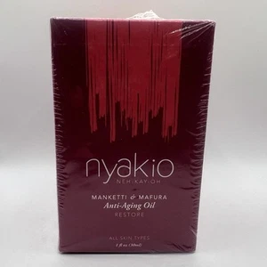 Nyakio Manketti & Mafura Anti-Aging Oil Restore - 1 fl oz All Skin Types Face - Picture 1 of 3