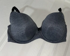 Sujetador Torrid Curve negro gris ligeramente forrado Demi con aros acolchado para mujer 38DDD - Imagen 1 de 3