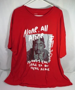 Camiseta roja Tupac Shakur Poetic Justice Alone, All Alone 3XL - Imagen 1 de 4