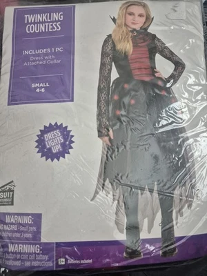 Disfraz de Halloween Twinkling Condesa Niñas Vestido Elegante NUEVO pequeño 4-6 Foto 1 de 4