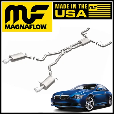 MagnaFlow Touring Cat-Back Exhaust System fit 2006-2010 BMW 650i/2004-2005 645Ci - Image 1 of 4