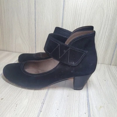 Zapatos de cuña Gabor para mujer de gamuza negra de cuero Reino Unido 5,5 EE. UU. 8 caprichosos bruja gótica Foto 1 de 4