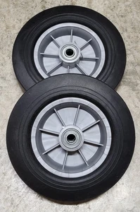 Zoro Select 53Cm88 Solid Wheel,Ribbed, 10" Dia.,Ball Bearing Pair - Picture 1 of 5