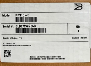 Ruckus RPS16-E Power Supply for ICX7250/7450/7750 Switch AWF-2DC-1000W-E - Zdjęcie 1 z 3