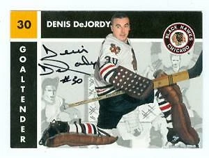 Denis DeJordy autographed hockey card Chicago Blackhawks 1996 Parkhurst 1966 #39 - Image 1 of 1
