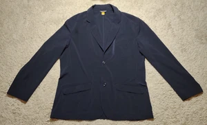 Eddie Bauer Blazer Mens 48 Blue Travex Voyager Travel Jacket Sport Coat Stretch - Picture 1 of 10