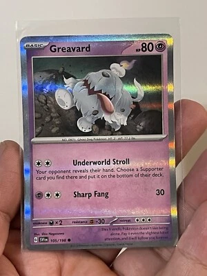 Greavard | 105/198 | Holo Exclusive | Pokemon (from Mimikyu ex Box) - Image 1 of 3