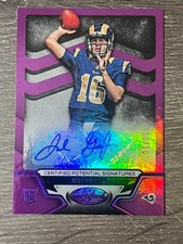 2016 PANINI CERTIFIED JARED GOFF POTENTIAL SIGNATURES PURPLE /10 AUTO ROOKIE RC