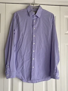 Express 1MX Button up Shirt Men's Fitted Long Sleeve Pastel Purple Size Med - Picture 1 of 4