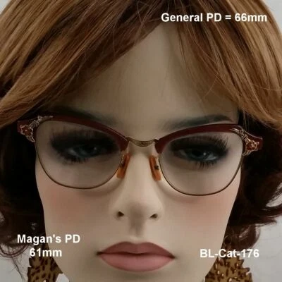 B&L  "Cat Eye"  - True Antique 12k Gold Fill Eyeglasses and Leather Case - Image 1 of 4