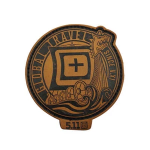 Viking Dragon Nordic Celtic Drakkar Leather Hook and Loop Tactical Morale Patch - Picture 1 of 1