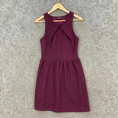 Женское платье Topshop размер 10 фиолетовое без рукавов трапециевидный круглый вырез 34120 - Изображение 1 из 4