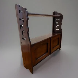 Antique Victorian Mahogany Hanging Fretwork Shelf - Picture 1 of 14