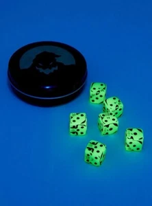 The Nightmare Before Christmas Oogie Boogie Glow-In-The-Dark Dice Set-NIB - Picture 1 of 5