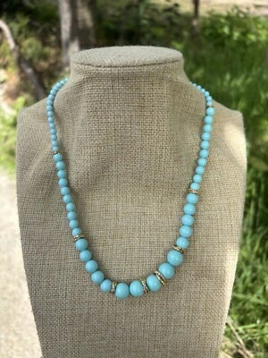 Collana In Pasta Turchese , Collana In Argento 925 Dorato Regolabile , Turchese - Immagine 1 di 3