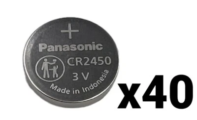 40 Baterías de Litio 3v NUEVAS A GRANEL PANASONIC CR2450 CR 2450 EXP 2032 Foto 1 de 4