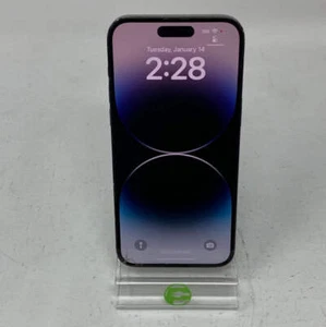 Broken T-Mobile Apple iPhone 14 Pro Max eSIM 128GB 18.0.1 A2651- Cracked - Afbeelding 1 van 11