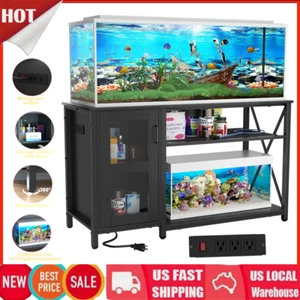 55-75 Gallon Fish Tank Stand Aquarium Stand with Cabinet & Power Outlets - Picture 1 of 7