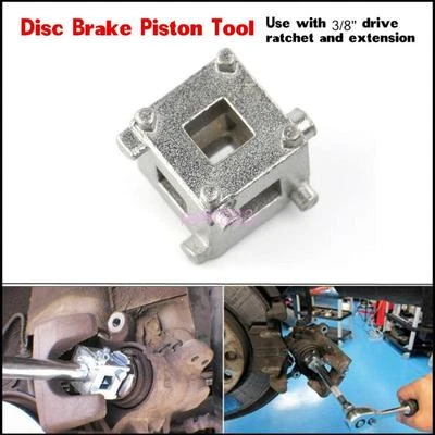 3/8" Drive Tool Calliper Adaptor Disc Rear Brake Piston Caliper Wind Back Cube Foto 1 de 4