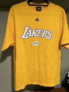 Adidas LA Lakers The Finals 2008 T Shirt Mens Medium Kobe, Gasol, Odom NBA
