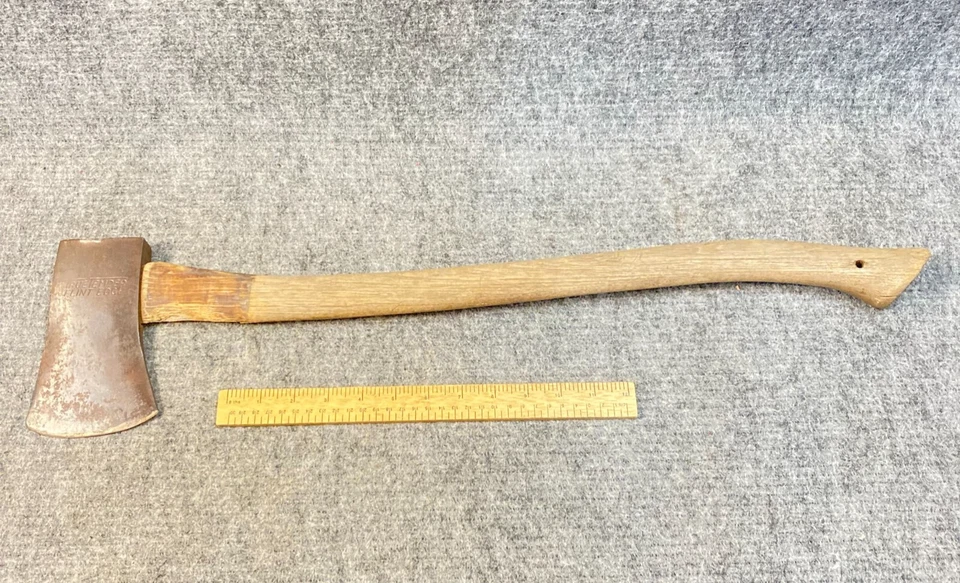 Hacha de colección True Temper borde de sílex 3 libras con mango de madera de 27" EE. UU. Foto 1 de 4
