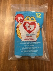 Ty 1998 McDonald’s Teenie Beanie Babies #12 Peanut (Elephant) Sealed/NEW - Picture 1 of 2