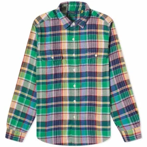 Polo Ralph Lauren Men's L Classic Fit Flannel Shirt Green Plaid L/S $148 NWT - Picture 1 of 10