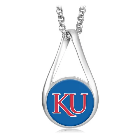 University of Kansas Jayhawks Womens Sterling Silver Necklace College Gift D28 Cover