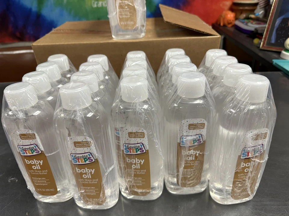 GENTLE STEPS Baby Hypoallergenic Baby Oil, 14 fl oz ( 24 PACK) - Image 1 of 1