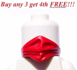 ☀️NEW Lego Minifig RED FACE MASK SCARF Ninja/Cowboy/Bandit Minifigure Bandana - Picture 1 of 4
