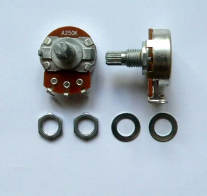 A250K 2 pot set for Fender Precision Bass guitar log potentiometer tone volume - Picture 1 of 1