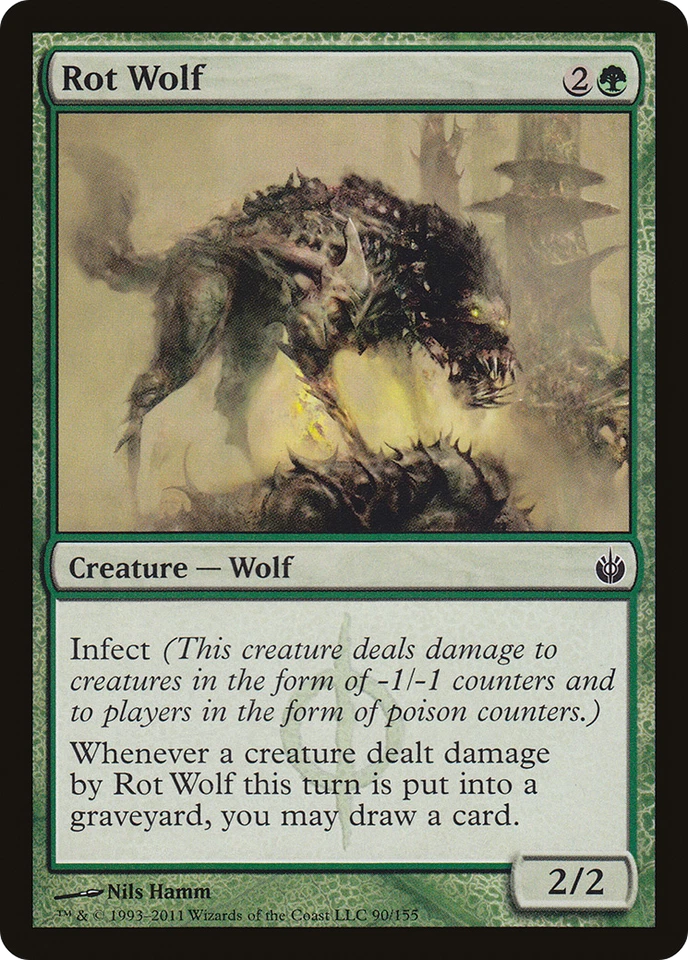 Rot Wolf (REGULAR) x1 - MTG Mirrodin Besieged MBS #90 - Image 1 of 1