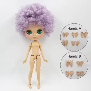 Neo Blythe Puppe Nude BJD Shiny Face Lockiges Haar Große Augen 4 Farben Puppe Spielzeug Geschenk - Bild 1 von 24