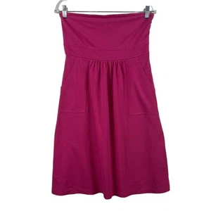 J. Crew Factory New Womens 6 Strapless Dress Barbiecore Pockets Mini Summer - Picture 1 of 8