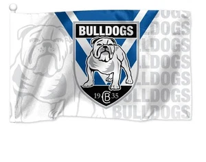 Official NRL Canterbury Bulldogs Children Kids Flag 30 x 48 cm (NO STICK/POLE) - Picture 1 of 2