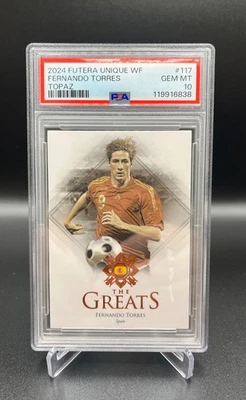 2024 Futera Unique The Greats - Fernando Torres Topaz (45/62) PSA 10 - Image 1 of 2