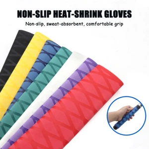 Non Slip Textured Heat Shrink Wrap Tubing Fishing Rod Sports Handles X Pattern - Picture 1 of 8