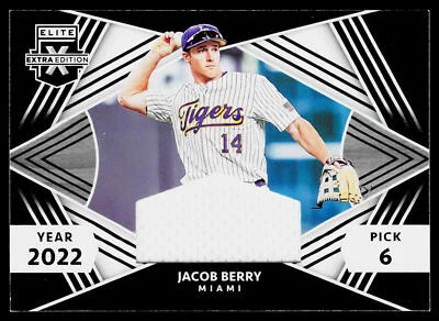 2022 Panini Elite Extra Edition #FRM-JB Jacob Berry First Round Materials - Image 1 of 2