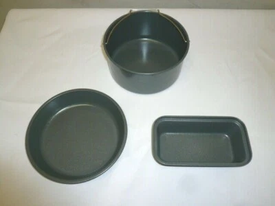 SIMPLY MING Ming Tsai Air Fryer Accessory 3-pc Mini Pan Set (Lot of 2)