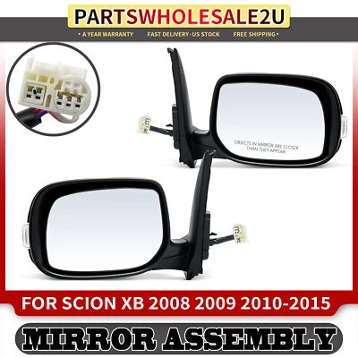 2 шт. зеркало с электроприводом с сигнальной лампой ручное складывание гладкое для Scion xB 2008-2015 - Изображение 1 из 4