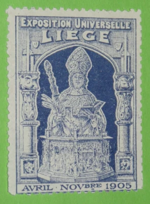 CINDERELLA TIMBRE 1905 EXPOSITION UNIVERSELLE LIEGE BELGIQUE BELGIË - Photo 1/2