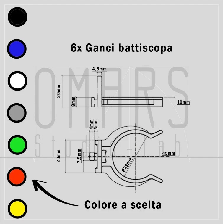 6x GANCI A MOLLE PER ZOCCOLO BATTISCOPA CUCINA CLIP RESISTENTI KIT 6 GANCIO - Immagine 1 di 4