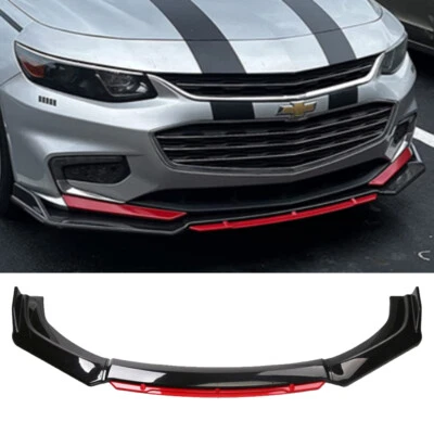 Parachoques delantero divisor de alerón labial negro brillante negro para Chevrolet Sonic UNIVERSAL Foto 1 de 4