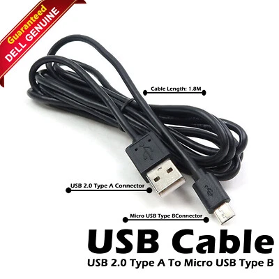 LOT x 4 Dell USB 2.0 Micro-Type A to Micro Type-B Cable 9W3CN 09W3CN - Image 1 of 4