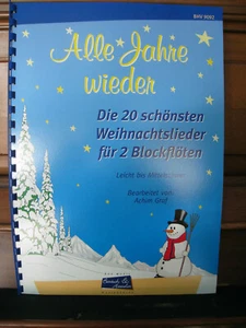 Weihnachtslieder Blockflöte Notenheft Alle Jahre wieder Die 20 schönst Weihnacht - Bild 1 von 3