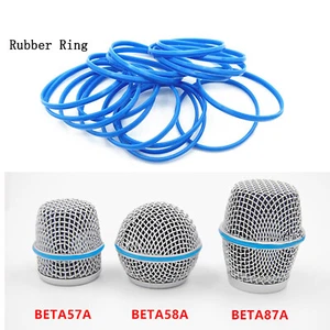 Anello in gomma blu 10 pezzi/20 pezzi per Shure BETA58A/87A/57A anello testa rete microfono - Foto 1 di 8